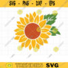 Sunflower SVG DXF Sunflower with Leaves Monogram Frame Svg Dxf Png Clipart Cut files for Cricut and Silhouette Commercial Use copy