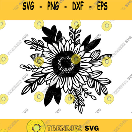 Sunflower SVG Flower svg Flower svg file Sunflower Svg files Svg Files for Cricut Silhouette files