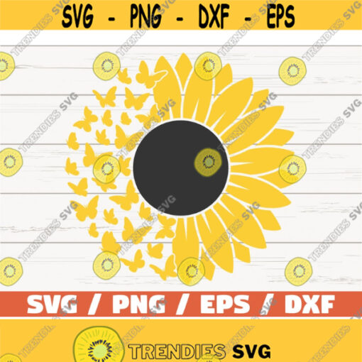 Sunflower SVG Sunflower Butterfly SVG Cut File Cricut Commercial use Instant Download Design 532
