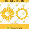 Sunflower SVG Sunflower Monogram SVG summer monogram frames svgCriCut Files frame Cricut download svg jpg png dxf Silhouette cameo Design 389