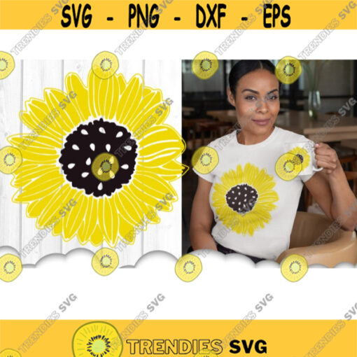 Sunflower Split Monogram Sunflower Monogram Svg Sunflower Svg Teacher Svg Funny Sunflower Shirt Svg Cut File for Cricut Png