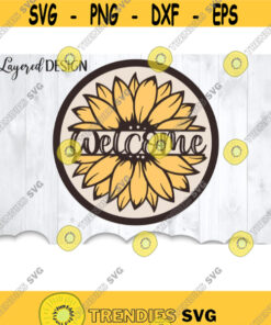 Sunflower Welcome Svg Sunflower Svg Files For Cricut Floral Welcome Sign Svg Layered Flower Svg Home Svg Files Sunflower Clipart Design 10472 .jpg