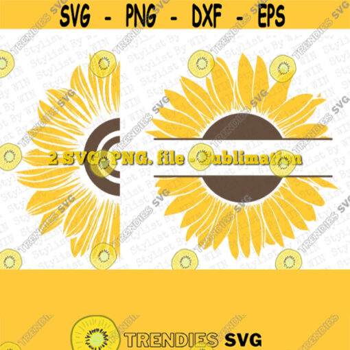 Sunflower svg Svg File for Cricut Png Clipart Beautiful Bloom Sunflowers svg Vector files Sunflower Svg Bundle Design 371