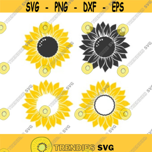 Sunflower svg flower svg sunflower monogram frame svg png dxf Cutting files Cricut Cute svg designs print for t shirt Design 26