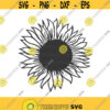 Sunflower svg png dxf Cutting files Cricut Cute svg designs print for t shirt sunflower decor Design 650