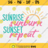 Sunrise Sunburn Sunset Repeat Svg Png Dxf Eps