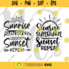 Sunrise Sunburn Sunset Repeat svg bundle Summer svg Vacation svg Beach svg files for Cricut Silhouette Vacay Mode Vacation Shirt svg 678