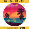 Sunset png Paradise Palms Hawaii Silhouette Sea palm tree png Rainbow png digital file 7