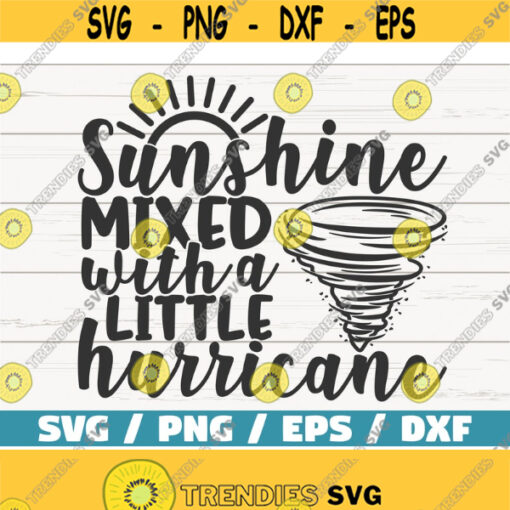 Sunshine Mixed With A Little Huricane SVG Cut File Cricut Commercial use Instant Download Silhouette Sassy Svg Toddler Svg Design 853
