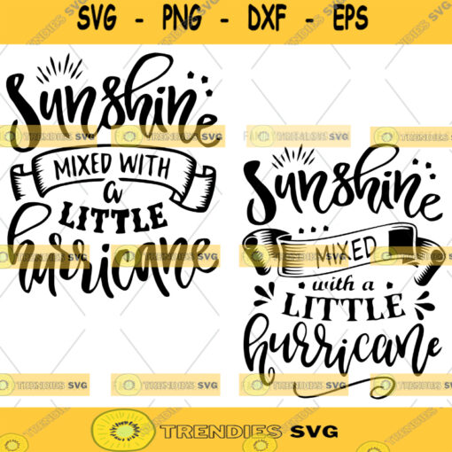 Sunshine Mixed With A Little Hurricane SVG PNG JPG Thick Lines Easy Cut Digital File Tumbler Shirt Instant Download Brad Paisley