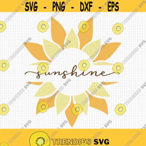 Sunshine SVG Sunflower Svg Summer Svg Love Summer Svg Sunflower Clipart Happy Summer SVG You are my Sunshine Svg Sunflower Cut Files Design 350