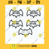 Super Hero Family Bat Dad Bat Mom Bat Bro Bat Sis. Bat Family in Batman logo shape. Batman Spoof Family T shirt design svg cut files