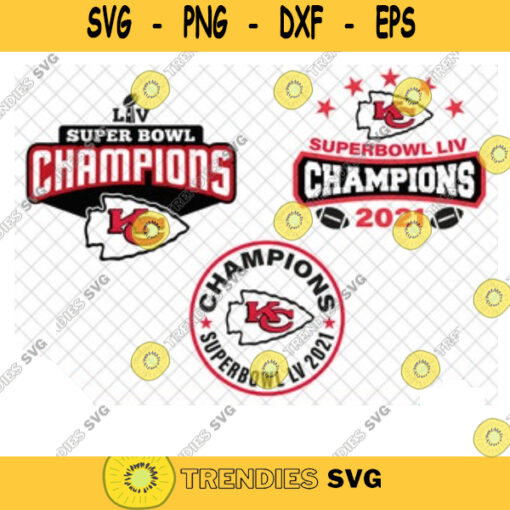 Superbowl LIV Champions SVG Celebrate champion Kansas City Chiefs svg Bundle For making shirts with Cricut and Silhouette 177