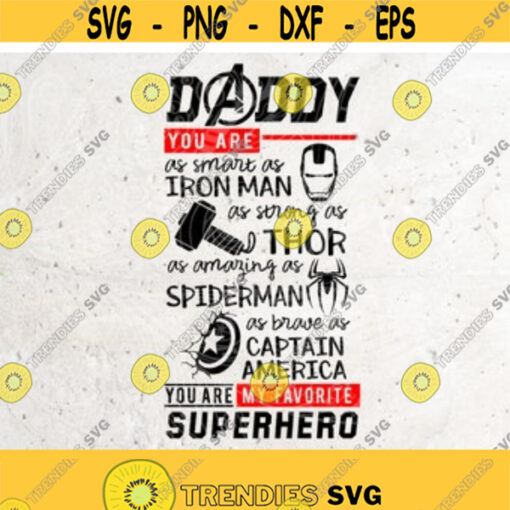 Superhero Daddy Svg FileDXF Silhouette Print Vinyl Cricut Cutting SVG T shirt DesignDad svgfathers day svgSuperhero DadSuper Dad svg Design 4