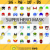 Superhero Masks Clipart Spiderman Mask Batman Mask SVG eps jpg png 300 ppi Instant Download Design 296