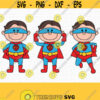 Superhero SVG. Kids Superheroes Bundle Clipart PNG. Kawaii Baby Toddler Shirt Vector Cut Files. Digital Instant Download dxf eps jpg pdf Design 453