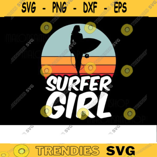 Surfing SVG Surfer Girl surfing svg surf svg summer svg beach svg surfing clipart dxf Design 303 copy