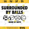 Surrounded by Balls Mom of Boys SVG Car DecalFunny Mom SVGMom Life Sticker svgPNG digital file 192