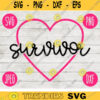 Survivor Heart svg png jpeg dxf cutting file Commercial Use Vinyl Cut File Gift for Her Breast Cancer Awareness Ribbon BCA 1625