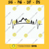 Svg EKG Heartbeat Mountain. Hiking Svg. Camping svg vacation svg dxf png eps. Svg Cut files for Cricut Silhouette. Heartbeat Clipart