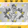 Svg Floral Frame with flowers Belle Beauty Png Cartoon Princess design Silhouette Cut File Cricut Birthday Girl Sublimate Print Dxf Eps .jpg