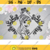 Svg Floral Frame with flowers Cinderella Png Cartoon Princess Vector Clipart Cut File Birthday shirt Design Cricut DXF EPS .jpg