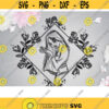 Svg Floral Frame with flowers Frozen Anna Png Cartoon Princess design Silhouette Cut Files Cricut Birthday Girl Sublimate Print Dxf Eps .jpg