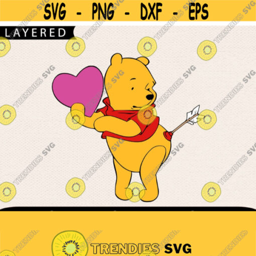 Svg Winnie The Pooh Valentin Svg Valentines Day Svg Love Svg Disney Svg Winnie The Pooh Svg Mom Svg Svg For Kids Wedding Svg Design 401