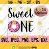 Sweet One SVG One Donut Birthday First Birthday 1st Birthday Girl Digital Download First Birthday Girl Design Cricut File PNG Design 930