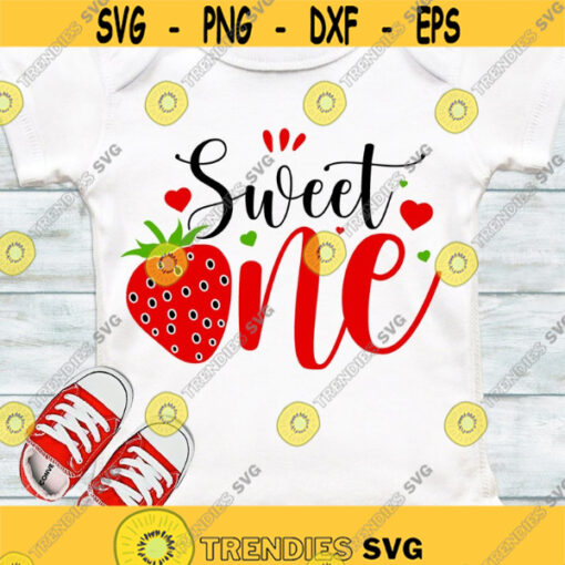 Sweet One SVG Sweet One Strawberry SVG First Birthday SVG Birthday girl svg