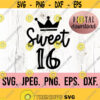 Sweet Sixteen SVG 16th Birthday Girl SVG Hello Sixteen png Digital Download Cricut Cut File Hello 16 svg 16th Birthday Girl SVG Design 702