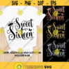 Sweet Sixteen SVG Sweet 16 SVG 16th Birthday SVG Birthday girl Birthday cut files