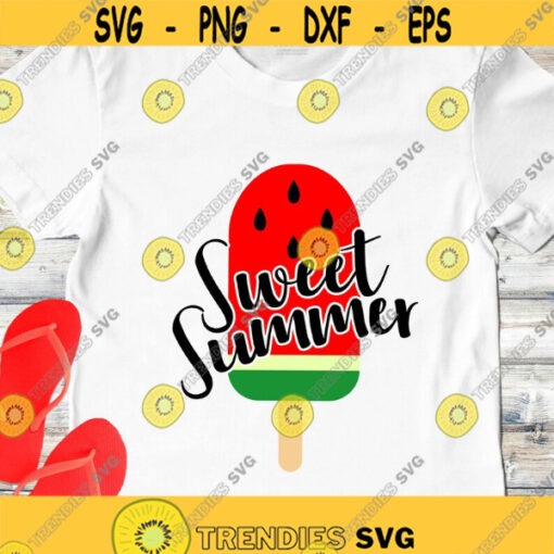 Sweet Summer SVG Watermelon popsicle Summer SVG Watermelon shirt cut files