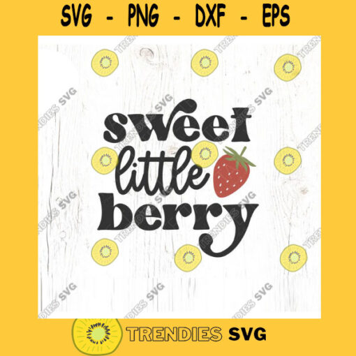 Sweet little berry SVG cut file Retro summer little girl svg shirt Strawberry svg Berry picking svg Commercial Use Digital File