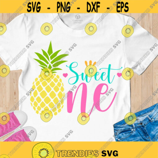 Sweet one SVG Sweet one pineapple SVG Sweet One birthday SVG Pineapple Birthday Cut files