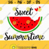 Sweet summertime svg watermelon SVG Summer Svg Beach Svg Vacation Shirt for CriCut Silhouette cameo Files svg jpg png dxf Design 340