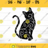 Swirl Cat SVG Svg Dxf Eps Jpeg Png Ai Pdf Cut File Cat svg Cat svg file Swirl svg flourish svg Swirl svg file for Cricut