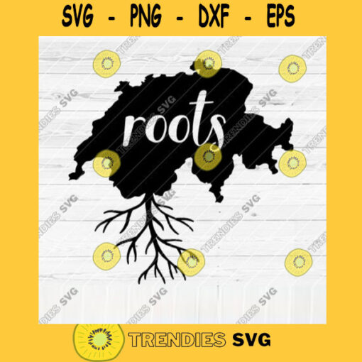Switzerland Roots SVG File Home Native Map Vector SVG Design for Cutting Machine Cut Files for Cricut Silhouette Png Pdf Eps Dxf SVG