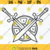 Swords Shield SVG Files for Cricut Vector Images Clipart Logo Designs Spartan shield logo Eps Png Dxf Stencil Clip Art sword Design 610