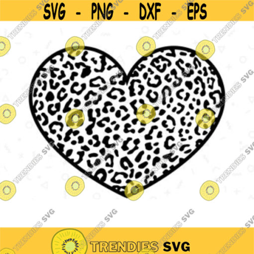 Symbol Cheetah Heart SVG. Valentine SVG. Cheetah Print Svg. Heart clipart. Heart cutting. Heart silhouette. Template heart. Heart vector.
