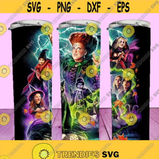 TAPERED 20oz Hocus Pocus Sanderson Sisters Skinny Tumbler JPG PNG image Tumbler File For Sublimation Ready To Cut Digital File