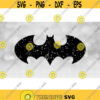TV or Movie Clipart Marvel Justice League Batman Inspired Logo Distressed or Grunge Black Bat Figure Design Digital Download SVG PNG Design 1022