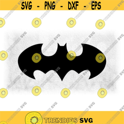TV or Movie Clipart Marvel Justice League Batman Inspired Logo as the Solid Black Bat Figure Design Digital Download SVG PNG Design 513