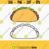 Taco SVG. Cinco de Mayo Cut Files. Mexican Food SVG Taco Icon PNG Clipart. Vector Taco Design for Cutting Machine dxf eps Instant Download Design 588