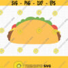 Taco SVG. Cinco de Mayo Cut Files. Mexican Food SVG Taco Icon PNG Clipart. Vector Taco Design for Cutting Machine dxf eps Instant Download Design 763