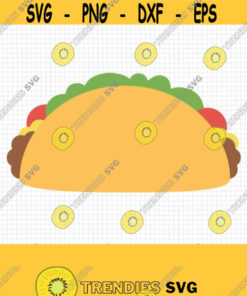 Taco SVG. Cinco de Mayo Cut Files. Mexican Food SVG Taco Icon PNG Clipart. Vector Taco Design for Cutting Machine dxf eps Instant Download Design 763