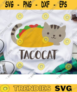 Tacocat SVG DXF Taco Cat Cute Funny Cat svg dxf Files for Cricut and Silhouette Clipart Clip Art Commercial Use copy
