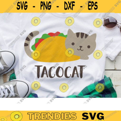 Tacocat SVG DXF Taco Cat Cute Funny Cat svg dxf Files for Cricut and Silhouette Clipart Clip Art Commercial Use copy