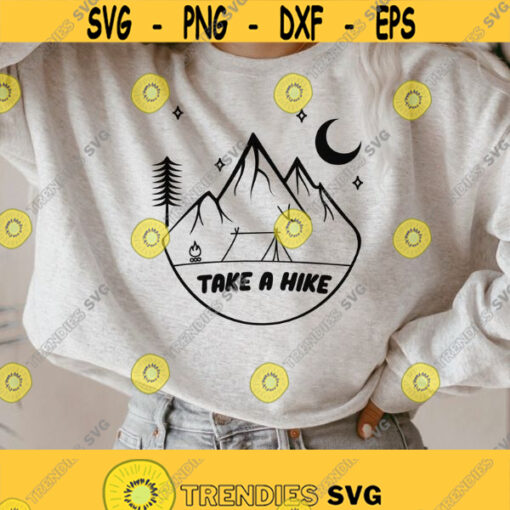 Take a hike Svg Png camper Adventure awaits svg Mountains svg Camping svg Hiking shirt gift Outdoor svg Adventure quote svg dxf file Design 301