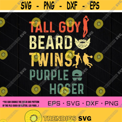 Tall Guy Beard Twins Purple Hoser svgDudeDigital DownloadPrintSublimationCut Files Design 102